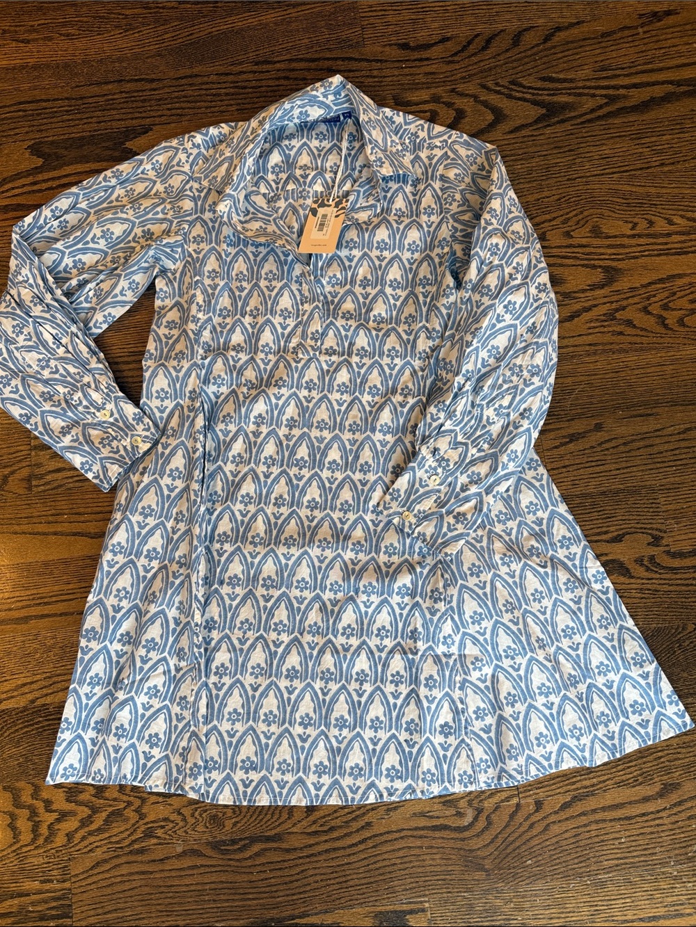 NWT Tuckernuck Ro’s Garden Dress - XS Blue and White Print